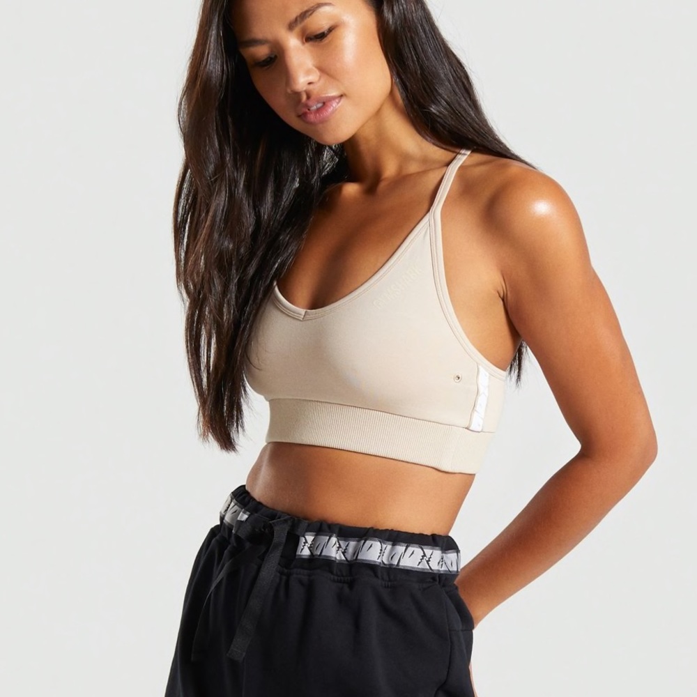 gymshark 24/7 bralette in sand stone